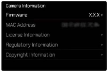 LEICA Q3 43 - Pour savoir quelle version du firmware est installée - 1