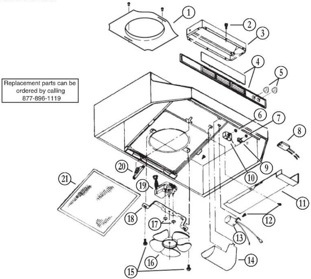 NuTone NU330SS - FAN ASSEMBLY REMOVAL - 4