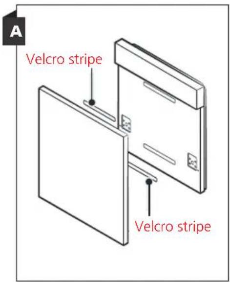 A Velcro stripe Velcro stripe