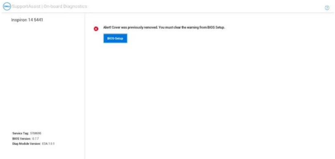 DELL Inspiron 14 5441 - Effacement de l'alerte pour intrusion de boîtier - 2