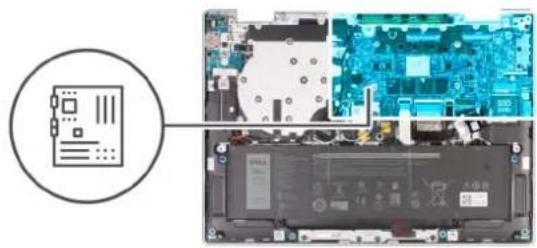 DELL Inspiron 14 5441 - Figure 60. Connecteurs de la carte système - 3