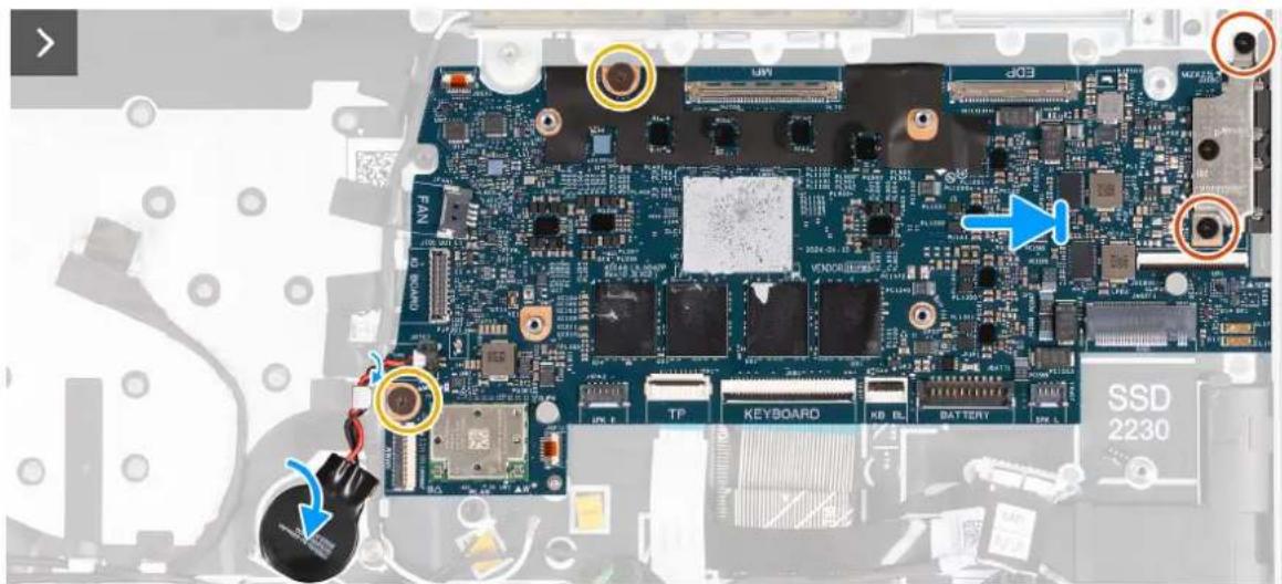 DELL Inspiron 14 5441 - Figure 60. Connecteurs de la carte système - 4