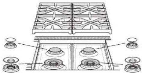 SIGNATURE SKSDR480SIS - Removing and Replacing the Gas Surface Burners - 1