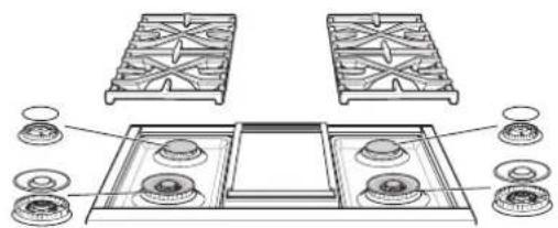 SIGNATURE SKSRT480GS - Removing and Replacing the Gas Surface Burners - 1