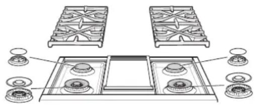 SIGNATURE SKSRT360GS - Removing and Replacing the Gas Surface Burners - 1
