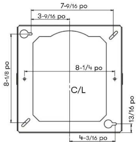 7-9/16 po 3-9/16 po 8-1/4 po C/L 8-1/8 po 13/16 po 4-3/16 po