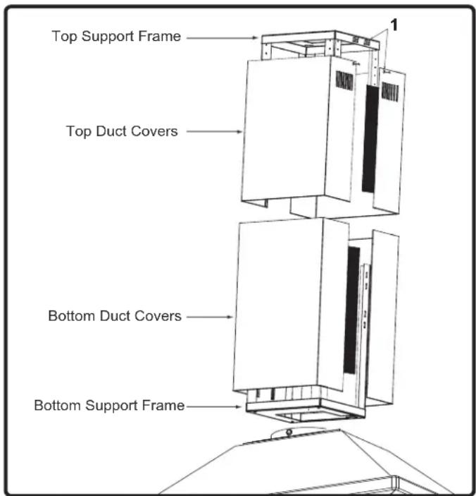 Zephyr Anzio ZAZ-M90DS - Mounting the Hood - 1