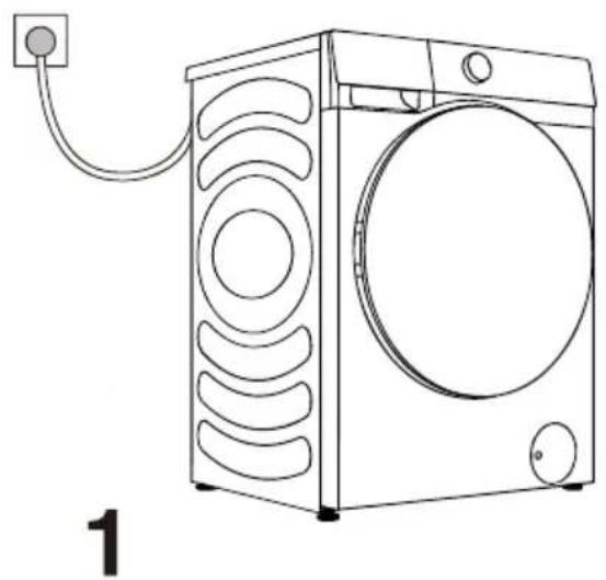 HISENSE WF5S9045BW - ALLUMAGE DU LAVE-LINGE - 1