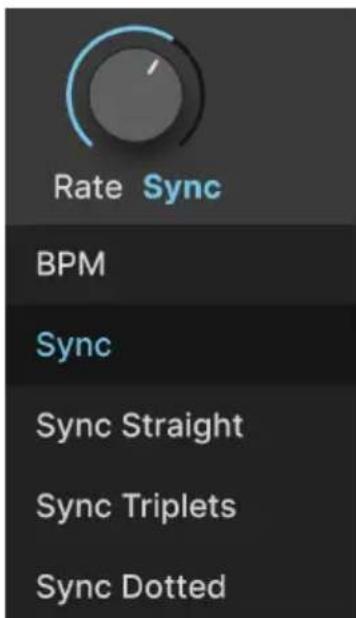 Arturia Synthx V - Rate et Tempo Sync - 1