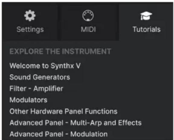 Arturia Synthx V - Tutorials - 1