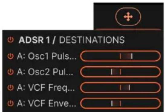 Arturia Synthx V - Afficher les destinations à la source - 1