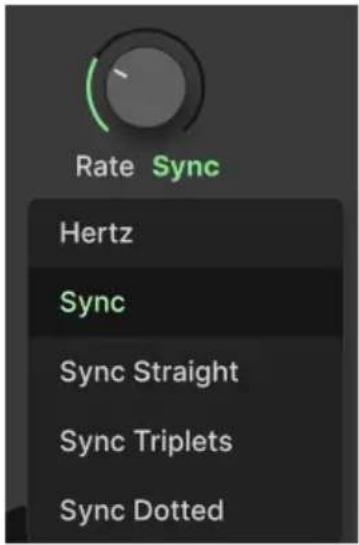 Arturia Synthx V - Function Rate et Tempo Sync - 1
