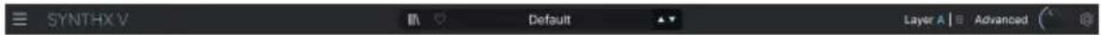 Arturia Synthx V - Barre d'outils supérieure - 1