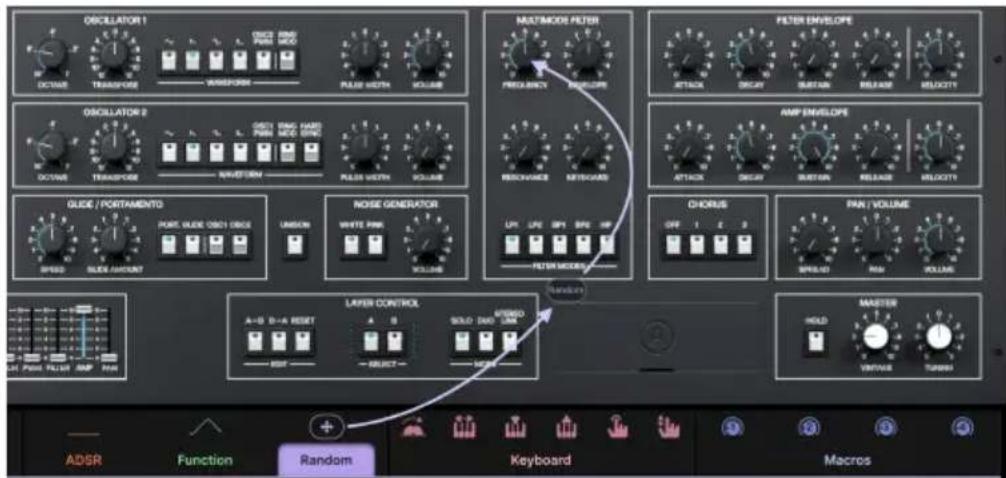 Arturia Synthx V - Assigner une modulation - 1