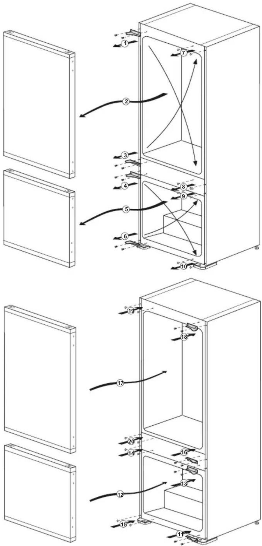 BEKO BCSA285K4SNLH - Réversibilité des portes - 1