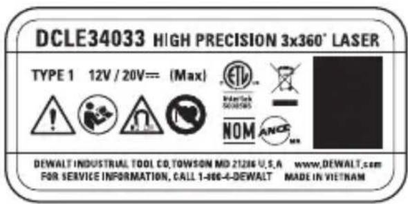 DEWALT DCLE34033 - Warning Labels - 2