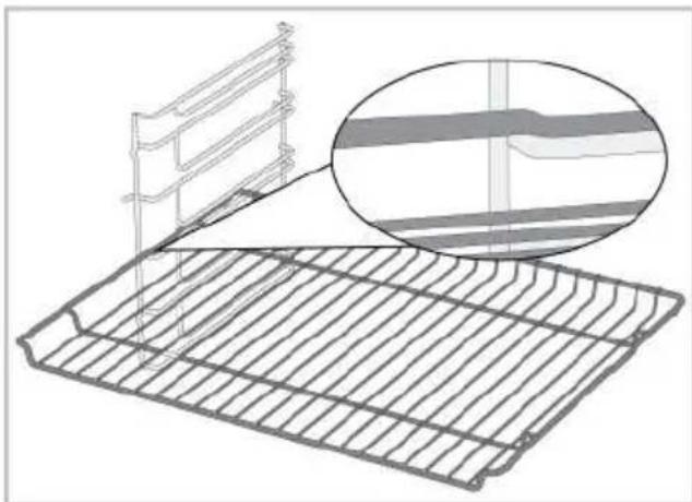 BEKO BBIM13301XPSE-1 - Mise en place appropriée de la grille métallique et du plateau sur les rails téles- - 1