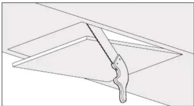 BEKO HNU51630SH - Efectuarea orificiilor pentru montare - 1