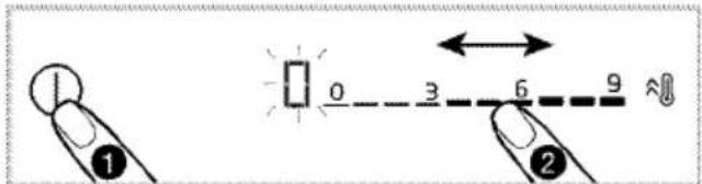 BEKO HII85780UFT - Allumez les tables de cuisson (zone de cuisson) et réglez le niveau de température - 1