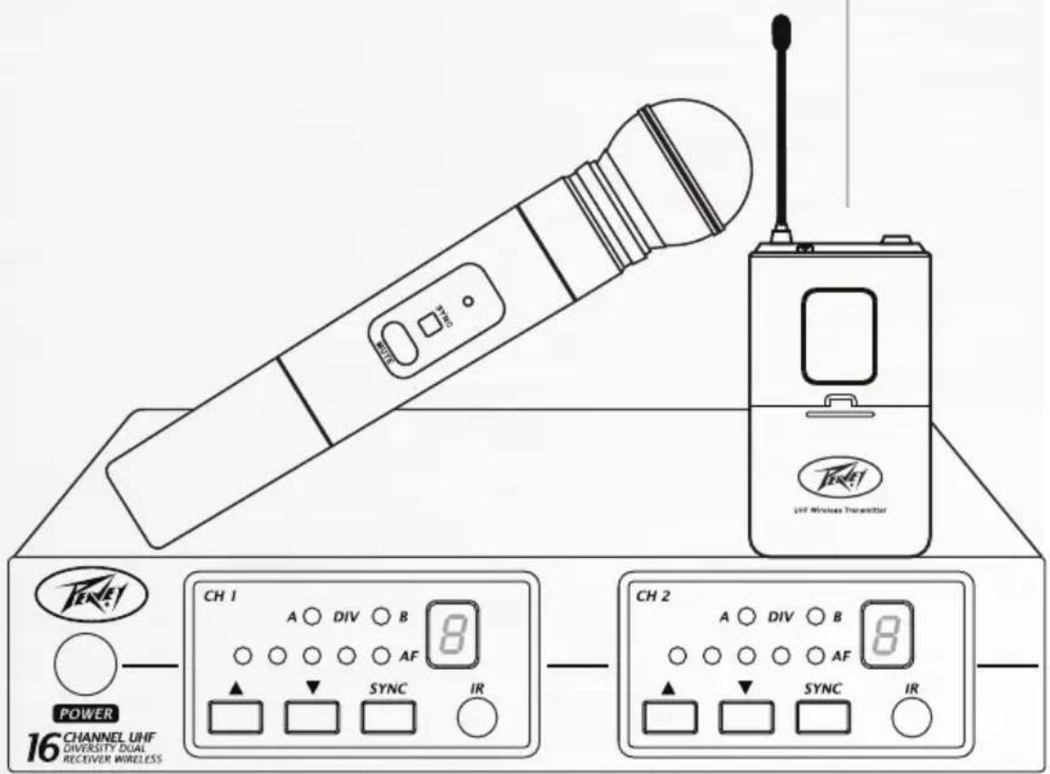 PEAVEY PV 16DR - PLL Wireless Microphone System - 1
