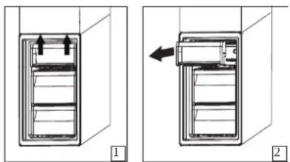WHIRLPOOL W9 921A OX - Šaldiklio stalciaus talpyklos iśemimas - 1
