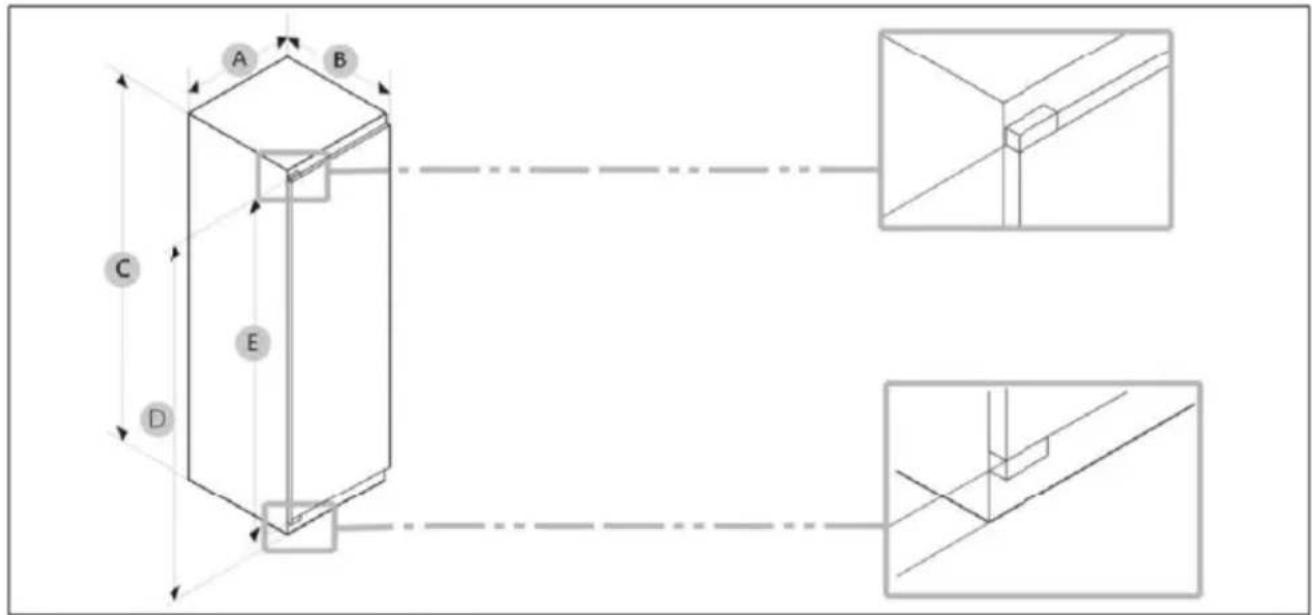 CANDY CMT5518EVWF - Afmetingen product - 1