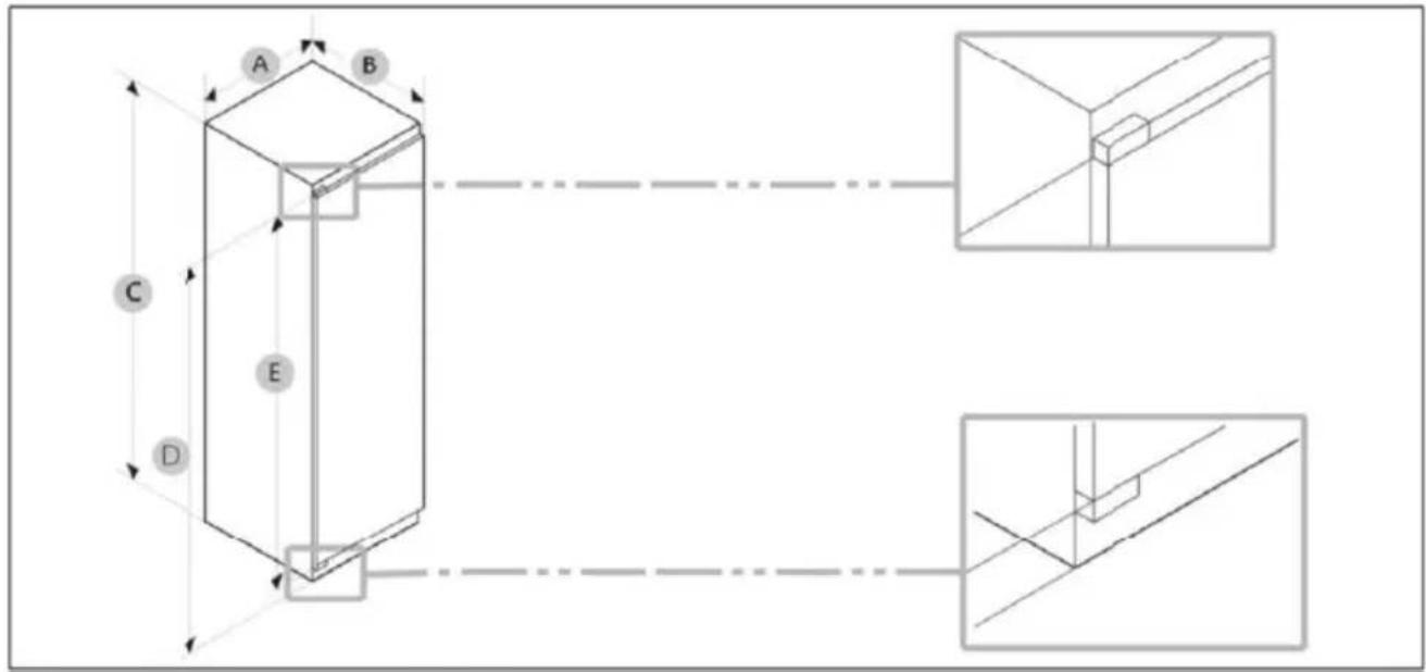 CANDY CMT5518EVWF - Dimensiunea produsului - 1