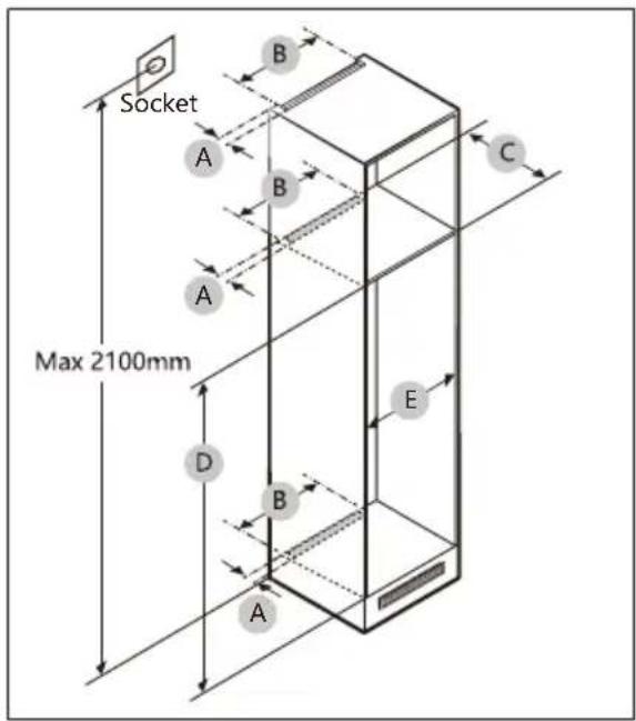 CANDY CMT5518EVWF - Cabinet dimension - 1