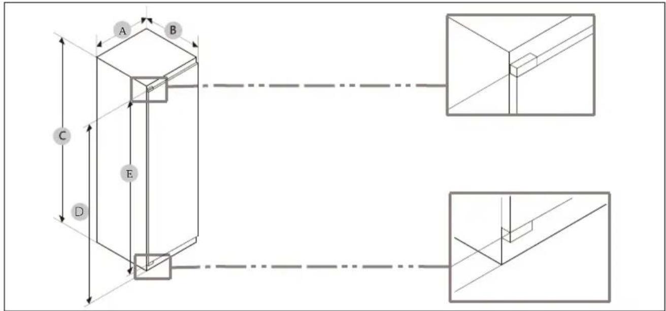 CANDY CMT5518EVWF - Product dimention - 1