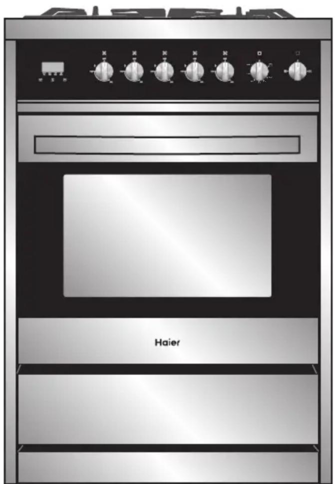 HAIER HCR2250AGS - Estufa independiente gas de 24" y 36" - 1
