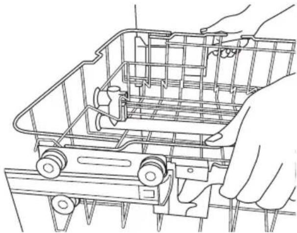 HAIER HDBL655AFW - To accommodate taller dishes in the upper rack: - 1