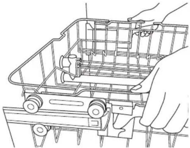 HAIER HDBL655AFB - To accommodate taller dishes in the upper rack: - 1