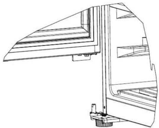 HAIER QWR04DGRGB - INSTALL DOOR ON LOWER HINGE SHAFT - 1