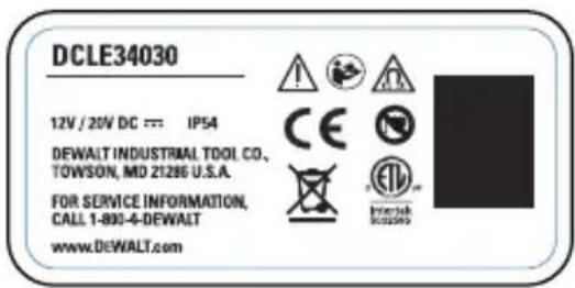 DEWALT DCLE34030 - Warning Labels - 7