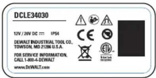 DEWALT DCLE34030 - Etiquetas de advertencia - 7