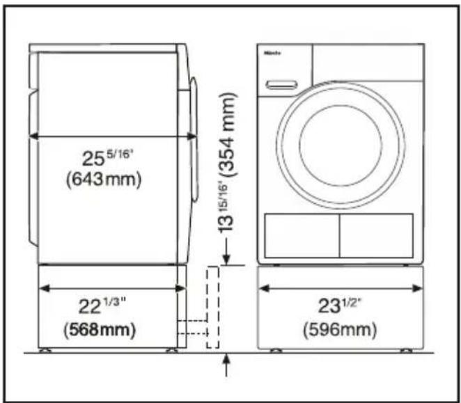 MIELE TXI680WP - Pose d'un socle - 1