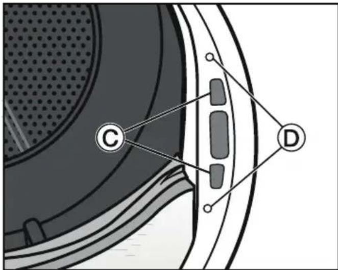 MIELE TXI680WP - Inversez la gâche de la porte - 2