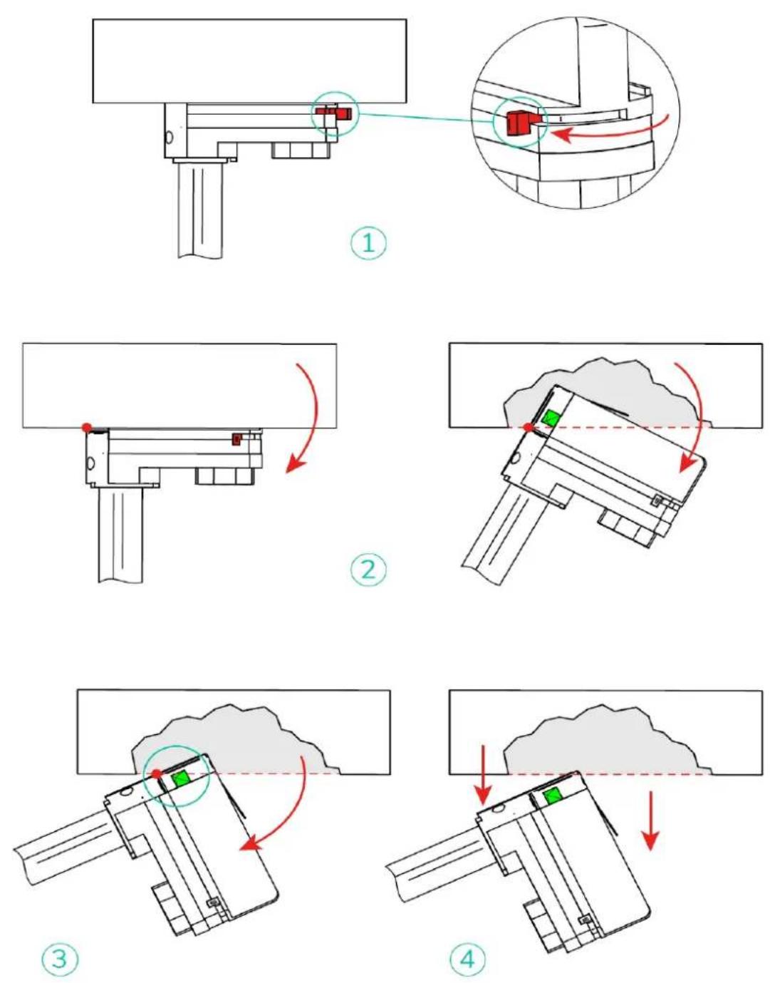 Ecler TUBE - Démontage des récepteurs WiSpeak des installations sur rails d'éclairage - 1