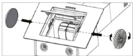 BOMANN DU 7610 G - Installation du filtre à charbon actif pour le mode de recirculation - 1