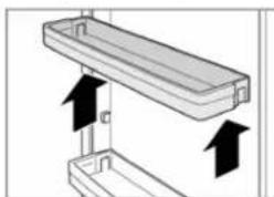 BOMANN KS 7251 - Retrait / mise en place de la tablette de porte - 1