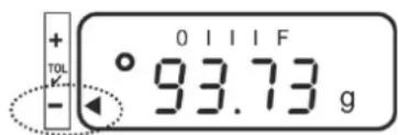 Kern PNJ 600-3M - Menu setting „23.Pi. 1“ / one limit value - 1