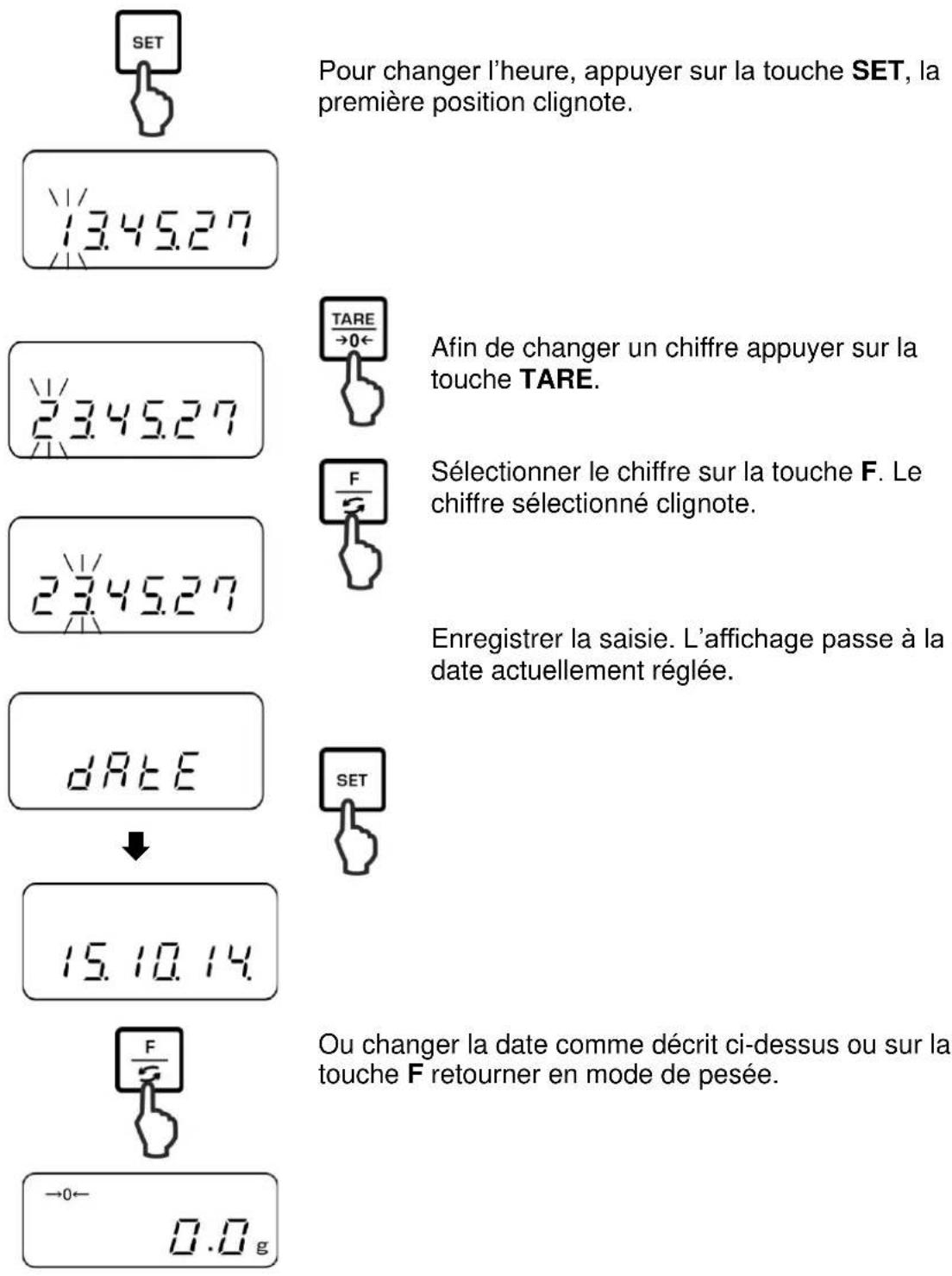 Kern PNJ 600-3M - Réglage de l'heure - 6