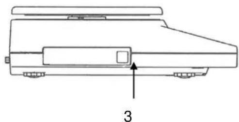 Kern PNJ 600-3M - Position du timbre et de l'interrupteur d'ajustage - 2