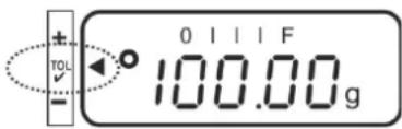 Kern PNJ 600-3M - Réglage de menu „23.Pi. 1“ / une valeur seuil - 1