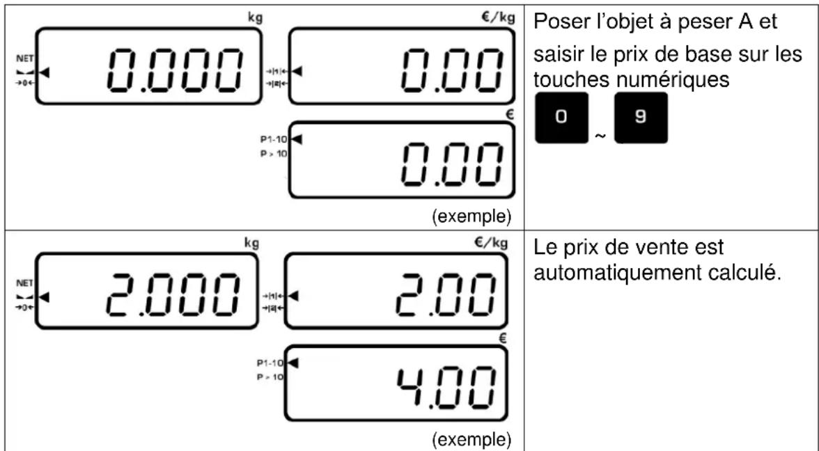 Kern RIB 10K-3HM - Saisie du prix de base sur le clavier - 1