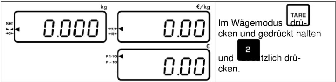 Kern RIB 6K-3HM - Vorgehen bei der Justierung: - 1