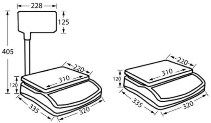 Kern RIB 6K-3HM - Models without vertical display: - 1