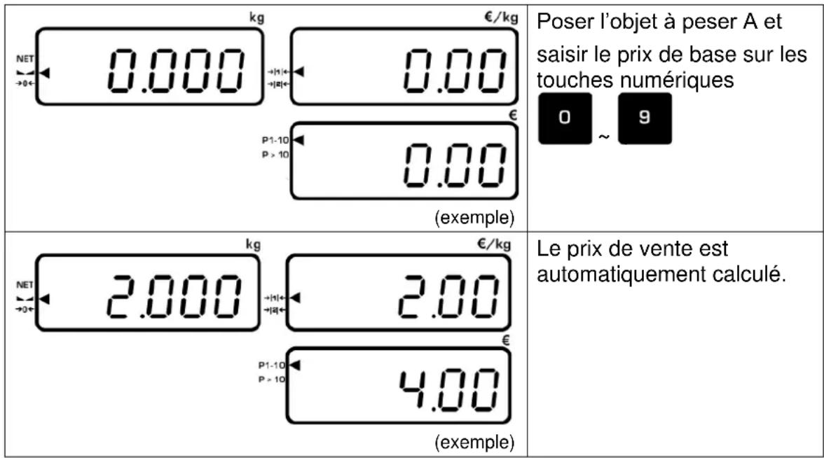 Kern RIB 6K-3HM - Saisie du prix de base sur le clavier - 1