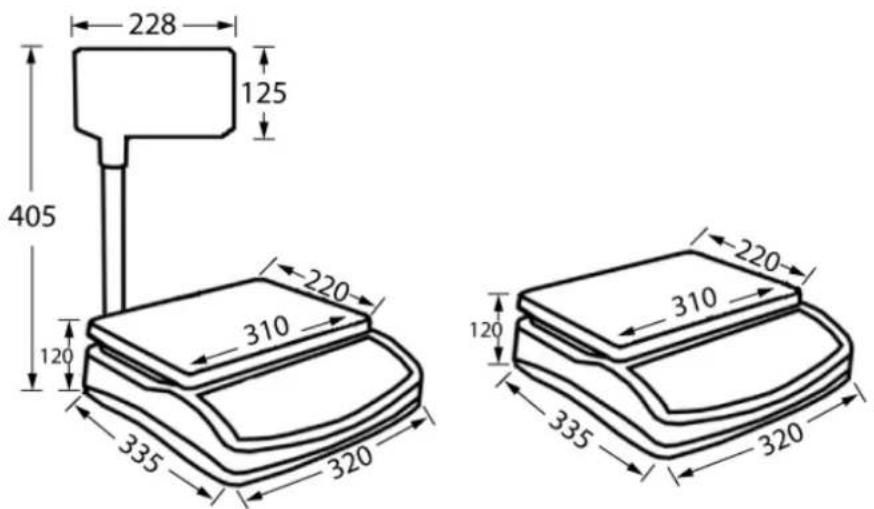 Kern RIB 6K-3HM - Modèles sans écran d'affichage supérieur: - 1