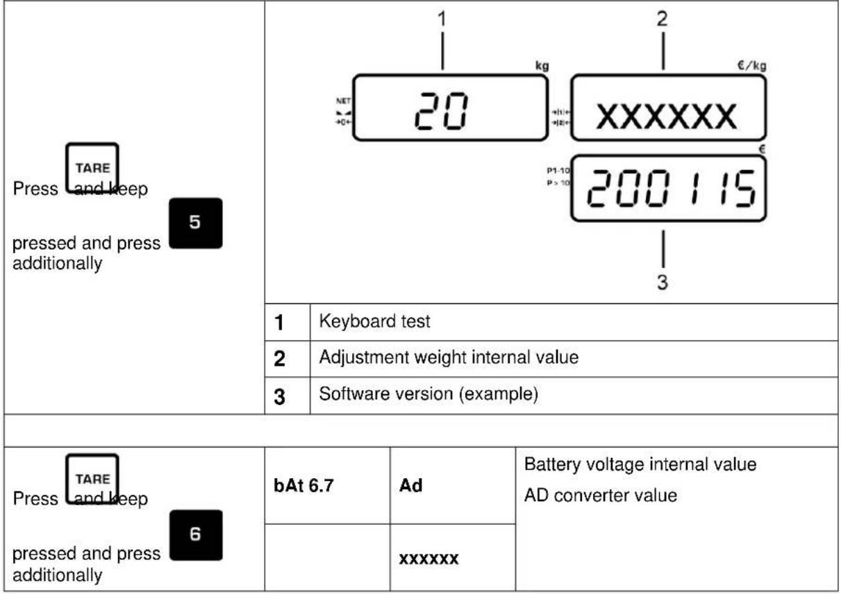 Kern RIB 6K-3HM - Service mode - 2